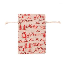 Storage Bags 20pcs Hessian Drawstring Gift Fabric Linen Christmas Pouch Wedding Favours Storing Beads Jewellery Makeup Sweets