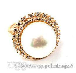 2015 Elegant Pearl Ring 925 Sterling Ring For Lady R10178