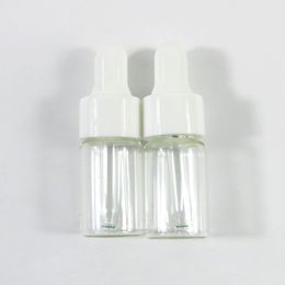 1000 x Empty Small Mini 3ml Essential Oil e liquid Serum Clear Glass Bottle Dropper Pipette Bottles Cosmetic Vials Containers