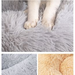 Super Soft Dog Bed Long Plush Pet Kennel Deep Sleeping Dogs Cats House Mats Sofa For Puppy Chihuahua Pug Basket Pets Beds Pads LJ201203