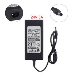 New Compatible Chargers 24V 3A 5.5mm* 2.5mm Power Adapter For Zebra LP2642 LP2042 TLP2824 LP2742 LP2622 LP2122 LP2824-Z TSC244 Charger