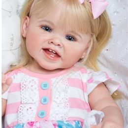 NPK 28inches Reborn supply reborn doll kit toddler girl DIY Toy soft real gentle touch vinyl kit doll parts LJ201031