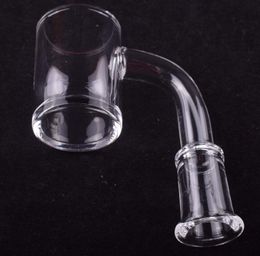 New 25mm Quartz Banger Nail Water Pipes with 4mm Thick Bottom Quartz Flat Domeless Banger Joint for Smoking