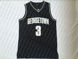 custom Allen Iverson #3 Georgetown Hoyas Black College Jersey Stitched Customise any number name MEN WOMEN YOUTH XS-5XL