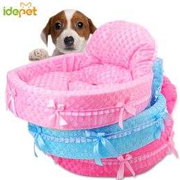 Cute Lace Princess Dog Basket Bed Cat Puppy Pet Beds Pet Dream Nest Pet Kennel Cat Dog Beds Luxury Cat Dog Sofa 7a4Q 201130
