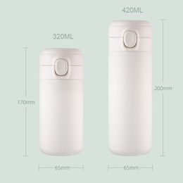 Fashion 420ml Stainless Steel Insulated Cup Coffee Tea Thermos Mug Thermal Water Bottle Thermocup Travel Drink Bottle Tumbler LJ201221