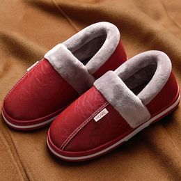 Winter Women Slippers Warm Shoes Flat Male Female Home Couple Indoor Short Plush Plaid Comfort Bedroom Ladies Plus Size Y200107