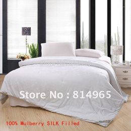 Comforters & Sets 100% Mulberry Silk Filled Winter White Top-Grade Duvet Quilt Comforter Twin210X150cm Or Make Any Size ---500GSM1
