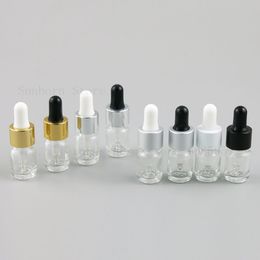 3ML Mini Empty Dropper Bottle Portable Aromatherapy Essential Oil Sample with Glass Eye 20PCS