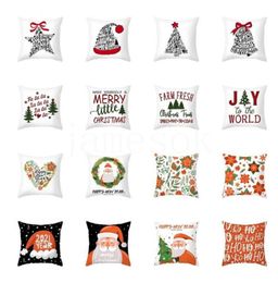 2020 New Pillow Case Does Not Contain Pillow Core Style Christmas Pillow Cover 45 * 45 Sofa Cover DB050