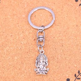 Fashion Keychain 26*14mm Ganesha elephant buddha Pendants DIY Jewellery Car Key Chain Ring Holder Souvenir For Gift