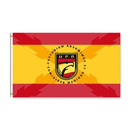 Flag of Spain With the Burgundy Cross , Outdoor Indoor Custom 3X5FT Digital Printed Polyester, Double Stitching