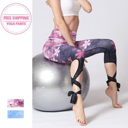 Women Fitness Yoga Pants Slim High waist Sport Leggings Gym Elastic Romantic Printed Long Tights for Running Tummy Control 201103