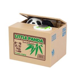 Little Panda Itazura Automated Steal Coin Piggy Bank Savings Box LJ201212