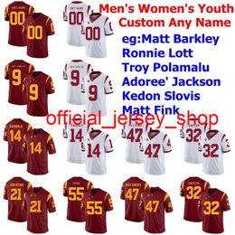USCTrojans Jerseys Mens Matt Barkley Jersey Ronnie Lott Troy Polamalu Adoree' Jackson Kedon Slovis College Football Jerseys Custom Stitched