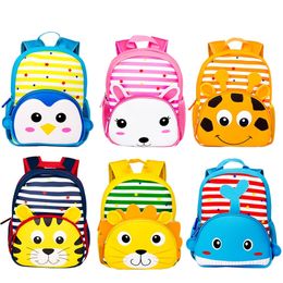 New Cute Kids Toddler School Bags Backpack Children Kindergarten Schoolbag 3D Cartoon Animal Bag for Girls Boys mochila infantil LJ201225