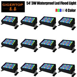 square wall washer NZ - TIPTOP 12 units 54 x 3W RGBW 4 Color LED Wall Washer Light Square Flood Film television LEDs For Decorative Lighting