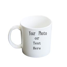 Coffee Cup Custom White Cup DIY Your Favorite Photo or Logo or Text Can Be Given To Friends and Family Creative Thermal Transfer Y200106