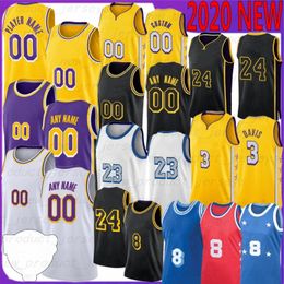 Los Angeles Lakers 23 LeBron James 3 Anthony Davis jerseys 30 Troy Daniels 24 Kobe Bryant 0 Kyle Kuzma 2 Lonzo Ball 14 Brandon Ingram kID Basketball Hot Jerseys