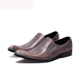 Luxury Handmade Men's Shoes Pointed Iron Toe Formal Leather Dress Shoes Zapatos Hombre Gentleman Party Business Shoes