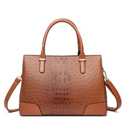 Fashion Ladies Shoulder Bag Crocodile Pattern Design Handbag PU Retro Womens Casual Bag HBP