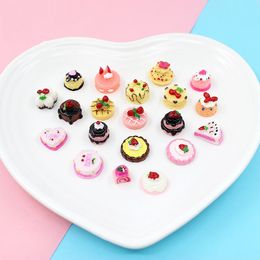 100 PCS Cake Dollhouse Miniature Food Craft Tools Food Dessert Models Decor Pretend Play Mini Kitchen Toppers 1222281