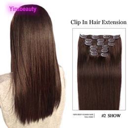 Peruvian Clip In Hair Extensions Silky Straight 1# 1B 2# 4# 10# Colour Clips On Hair Wefts Wholesale 70g 100g