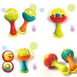 Baby sonagli cellulari giocattolo plastica morbida palla di gomma palla cartoon pattern handbell neonati ralleo giocattolo educativo 2 4FH L2