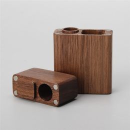 Cool Natural Wooden Dugout Smoking Portable Herb Tobacco Cigarette Storage Cover Box Stash Case For One Hitter Holder Pipe Accessory