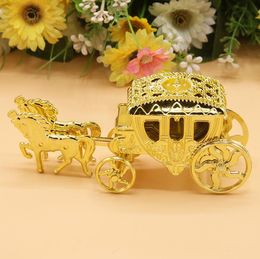 Free Shipping 100pcs Cinderella Carriage Wedding Favour Boxes Candy Box Casamento Wedding Favours And Gifts Event & Party Supplies SN1672