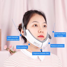 The hotest saleFacial Slimming Machine Set LED Photon Therapy Vibration Massage EMS Face Lifting V-Line Remove Double Chin Wrinkle Neck Care