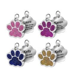 Custom Dog Tag Anti-lost Engraved Pet Dog Collar Accessories Personalized Cat Puppy ID Tag Stainless Steel Name Tag Pendant