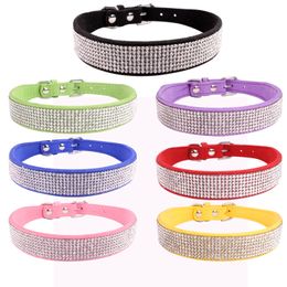 Shiny Diamond Pet Collar Outdoor Training Pet Dog Leash Teddy Schnauzer Law Fight Pet Dogs Accessories