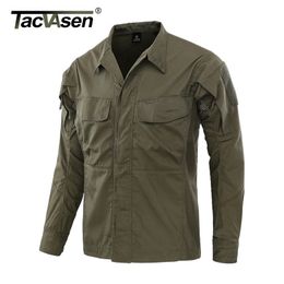 TACVASEN Giacca Tattica Uomo Estate Sottile Traspirante Camouflage Abbigliamento Militare Airsoft Army Combat Jacket Fish Hunt Outwear LJ201013