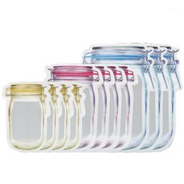 Mason Jar Zipper Bags,Airtight Seal Storage Bags,for Travel/Camping Picnic Snack Saver Container Leak-Proof Bags