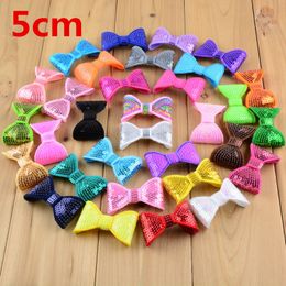 100pcs/lot Classical 2" Embroidery Sequin Bows For Headband Boutique Hair Bows Hair Accessories 32color U Pick HDB12 LJ201226