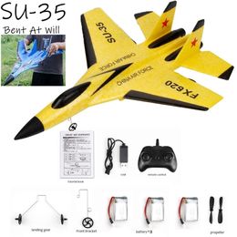 SU-35 RC Remote Control Aeroplane 2.4G Fighter Hobby Plane Glider Foam Toys Kids 220216