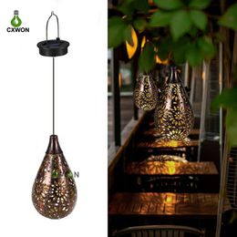 Solar Garden Decoration Light Waterproof Solar Powered Lamp Hanging LED Ceiling Light Decorative Lighting Lantern Yard Pathway