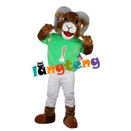 Mascot Costumes816 Sport Sheep Goat Mascot Costume Adult Furry Animal Cartoon