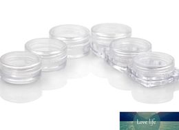 20pcs/lot 2g 3g 5g Portable Plastic Cosmetic Empty Jars Clear Bottles Eyeshadow Makeup Cream Lip Balm Container Pots