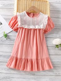 Toddler Girls Contrast Schiffy Smock Dress SHE