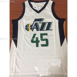 Stitched custom 2018 Donovan Mitchell #45 White basketball jersey women youth mens jerseys XS-6XL NCAA