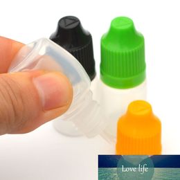 5pcs 5ml Plastic Squeezable Bottle Empty Refillable Liquid Dropper Bottle With Child Proof Cap Free Shipping