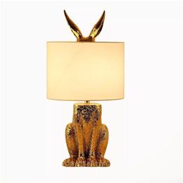 -Kaninchen Tischlampen Gold Lampe Nachtlichter Schreibtisch Licht 24 von 49 cm Schlafzimmer Nacht LED Tischlampen für Home Office