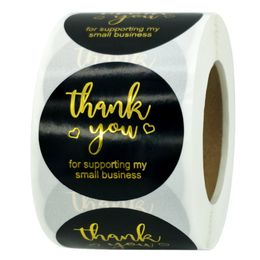 1.5inch 500pcs Thank You For Supporting My Small Business Stickers Label Gift Box Baking Decor