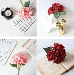 Fake Flowers Real Touch Material Artificial Flower Hydrangea Fake Flower Artificial Flower Home Wedding Decoration 35cm 6 Designs BT805