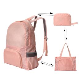 Foldable dual-use backpack Ultralight Cycling Marathon Backpack For Women Men Waterproof Outdoor Gym Folding Backpack Q0705