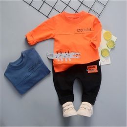 Spring Autumn Baby T-shirt Pants 2Pcs Suits Toddler Tracksuits Children Boys Girls ANIMAL Style Clothing Sets Kids Clothes 201031