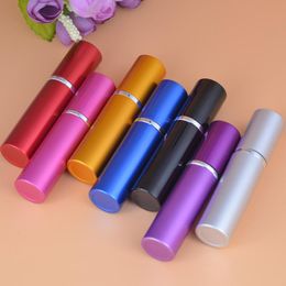 5ml Mini Spray Perfume Bottle Travel Refillable Empty Cosmetic Container Essential Oil Bottle Atomizer Aluminum Refillable Bottles LX3915