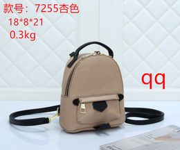 Mini single Bag lady Luxurys Genuine PU Leather designer Backpacks fashion back pack fow women handbags Presbyopic shoulder Purse CroSSbody 7255